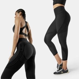 Fanka Black Body Sculpt Compression Squat Proof Leggings Size S